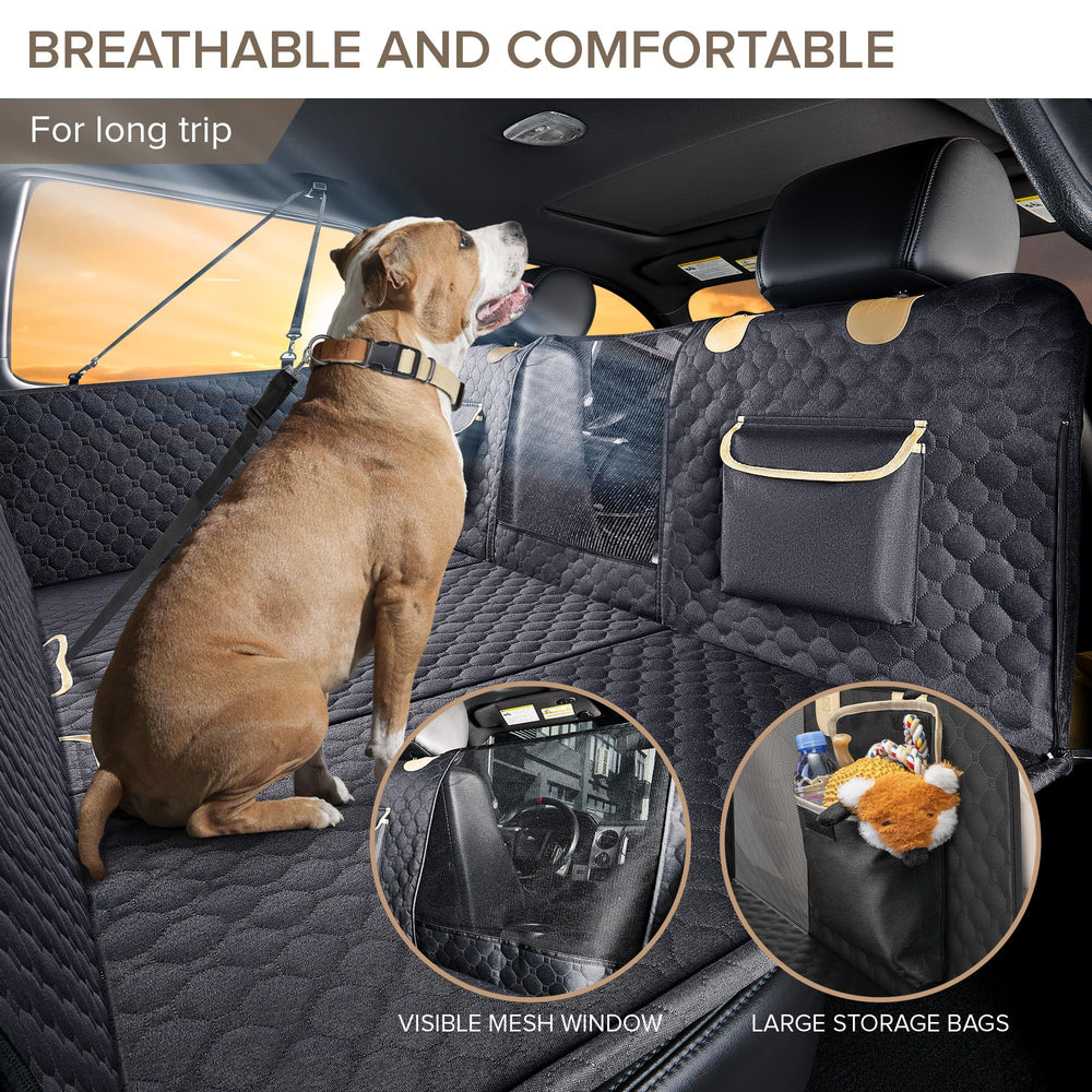 SHARLOVY 9-point safety with straps keeps dogs secure on rides.