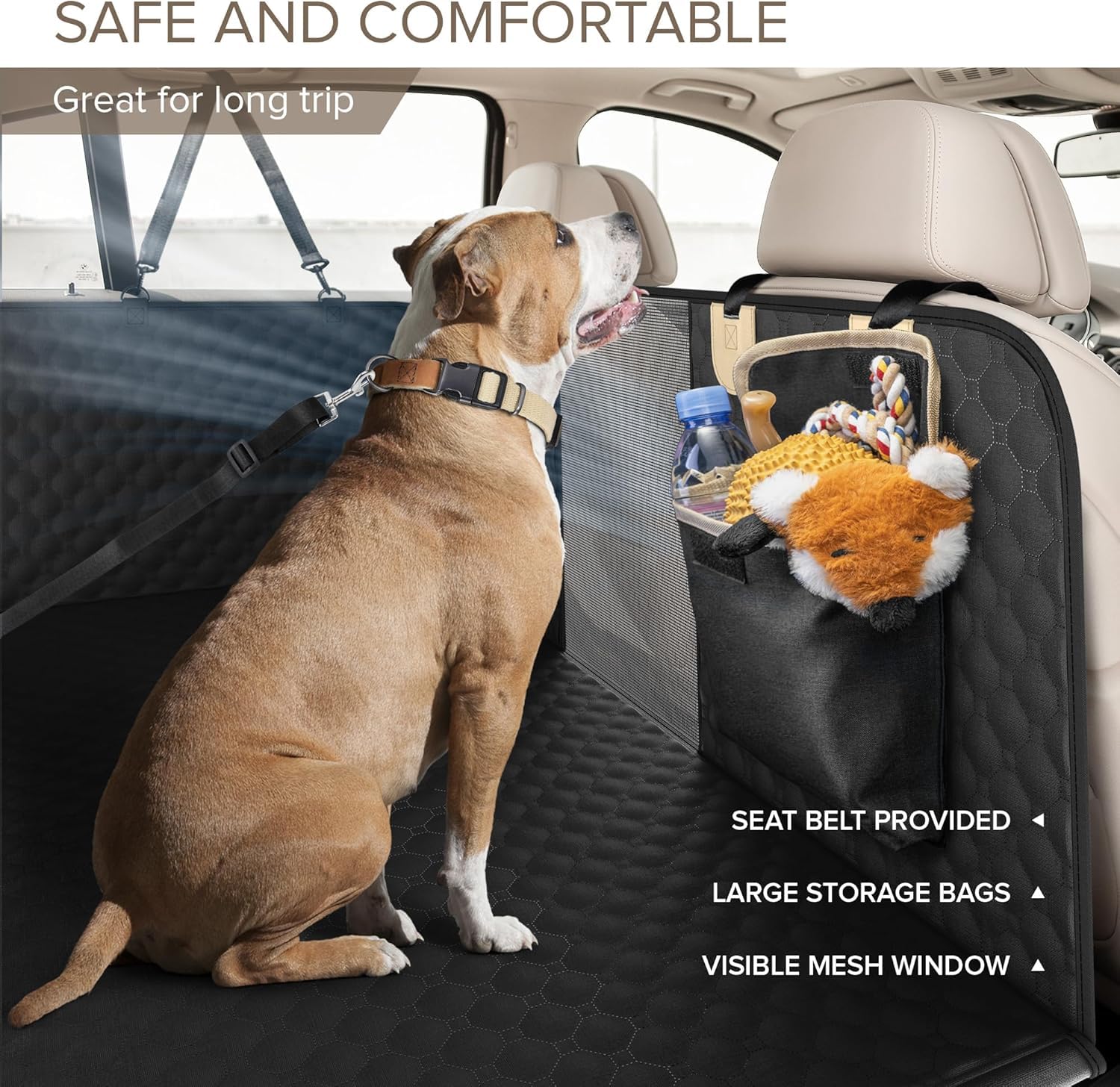 SHARLOVY adjustable straps secure the cover for a non-slip ride