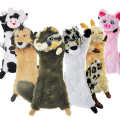 SHARLOVY chipmunk dog toy with squeaker and crinkle for engaging fetch sessions