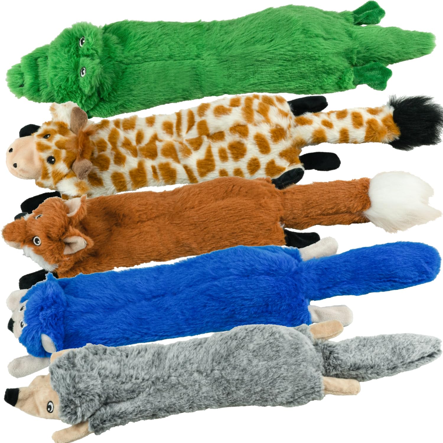 SHARLOVY fox toy with squeaker and crinkle for curious interactive play and mental stimulation