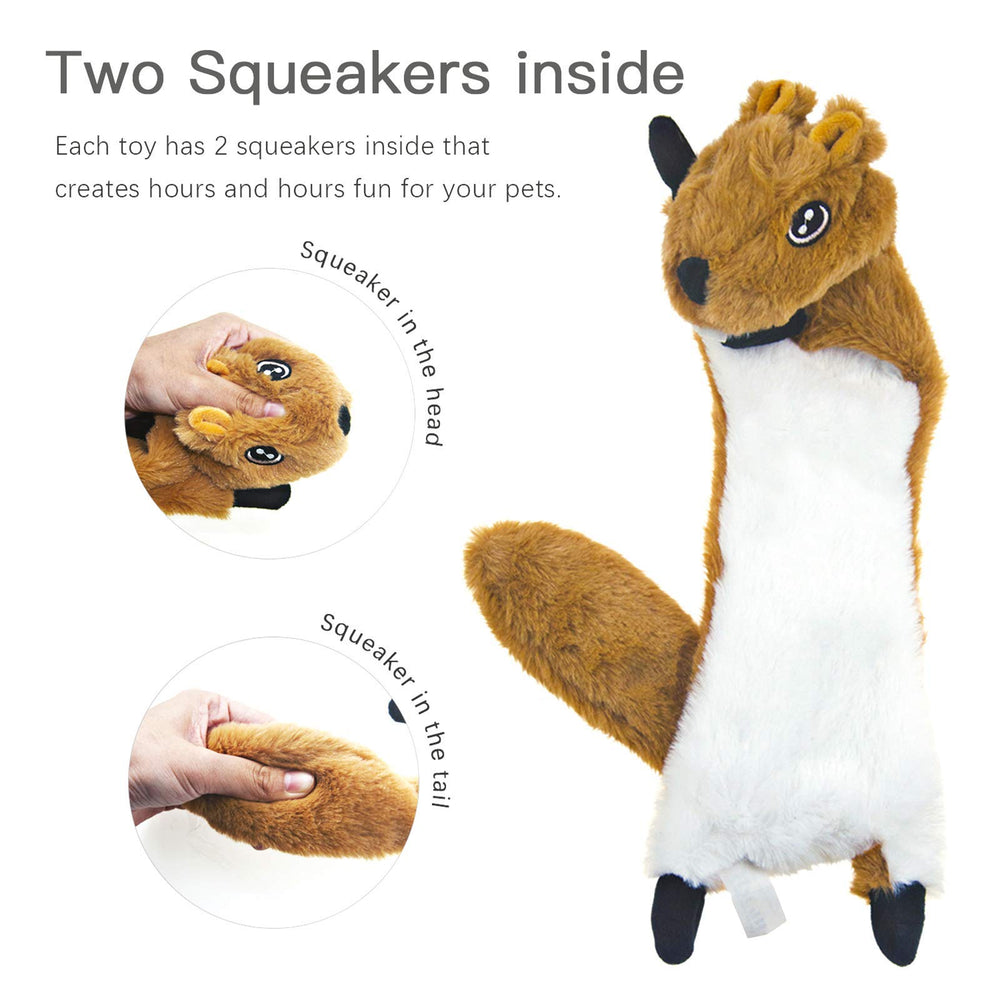 SHARLOVY long plush squeaker toy showcases durable stitching for tough chewers and longer play.