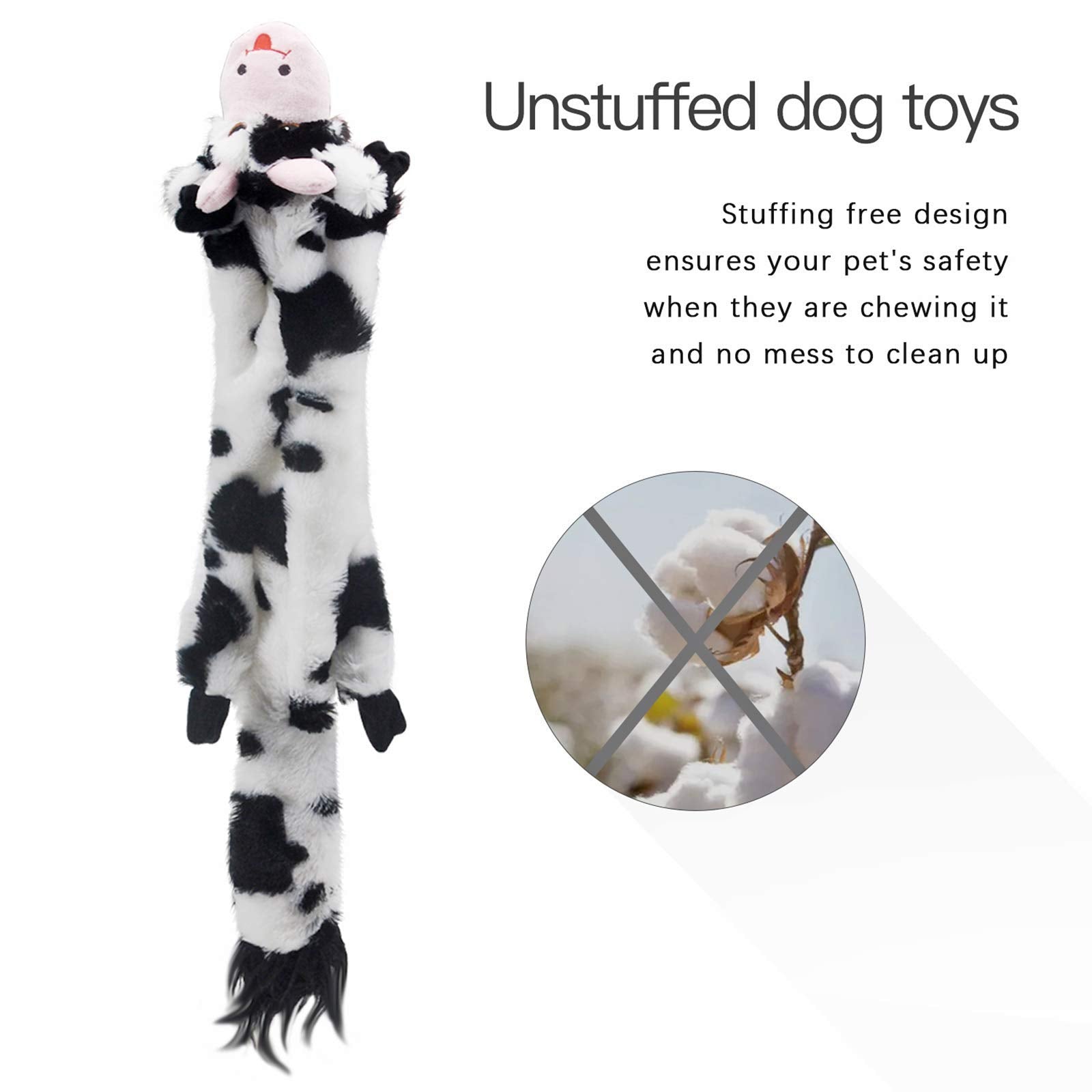 SHARLOVY machine-washable plush dog toys simplify cleanup after playful sessions.
