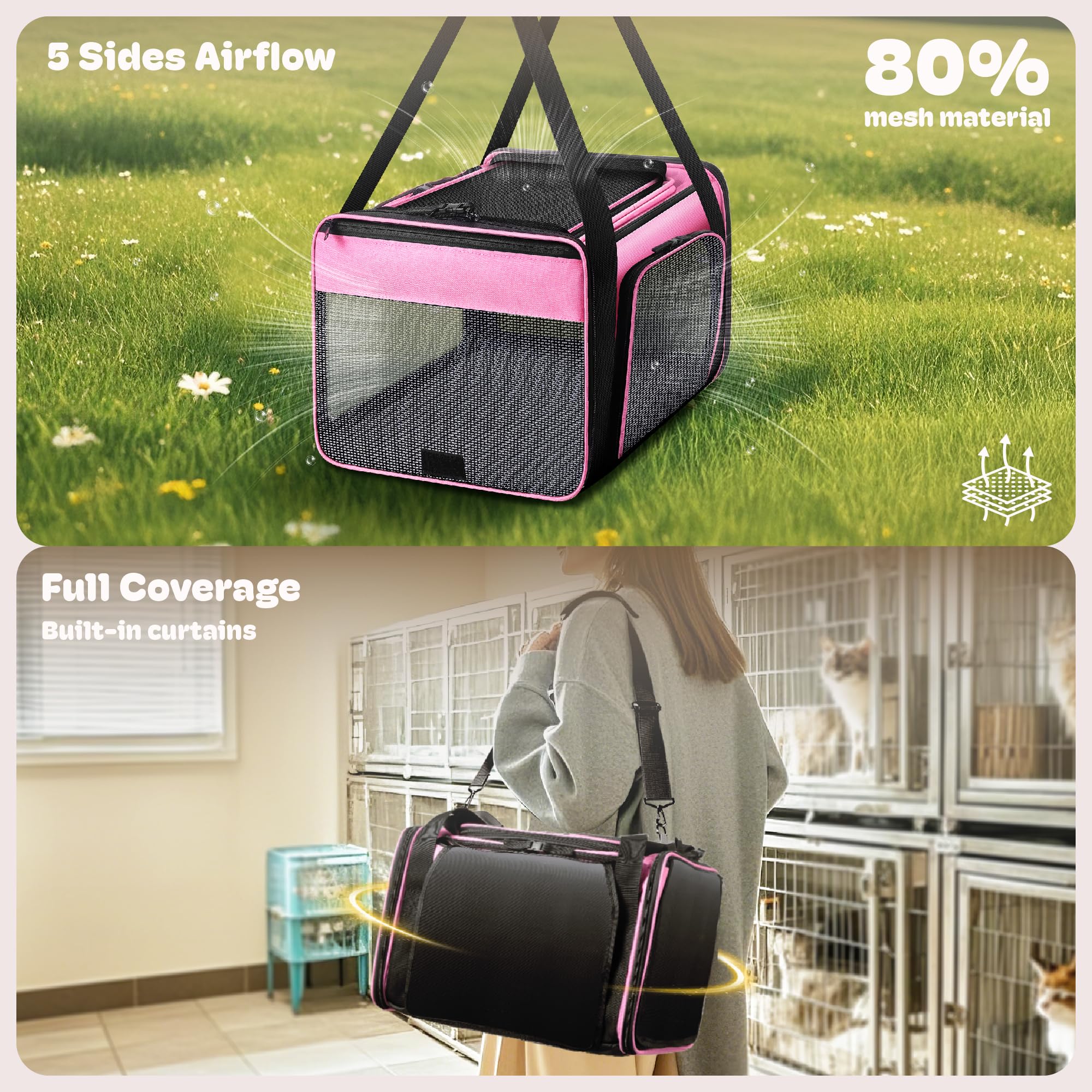 SHARLOVY five-mesh ventilation panels improve airflow for a cooler ride.