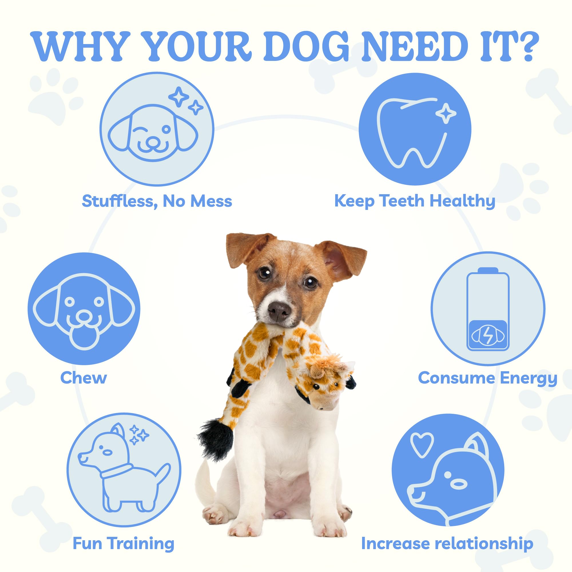 SHARLOVY interactive plush toy supports tugging, tossing, and cuddly companionship.