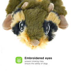 SHARLOVY lion dog toy with dual squeakers for attention grabbing fun