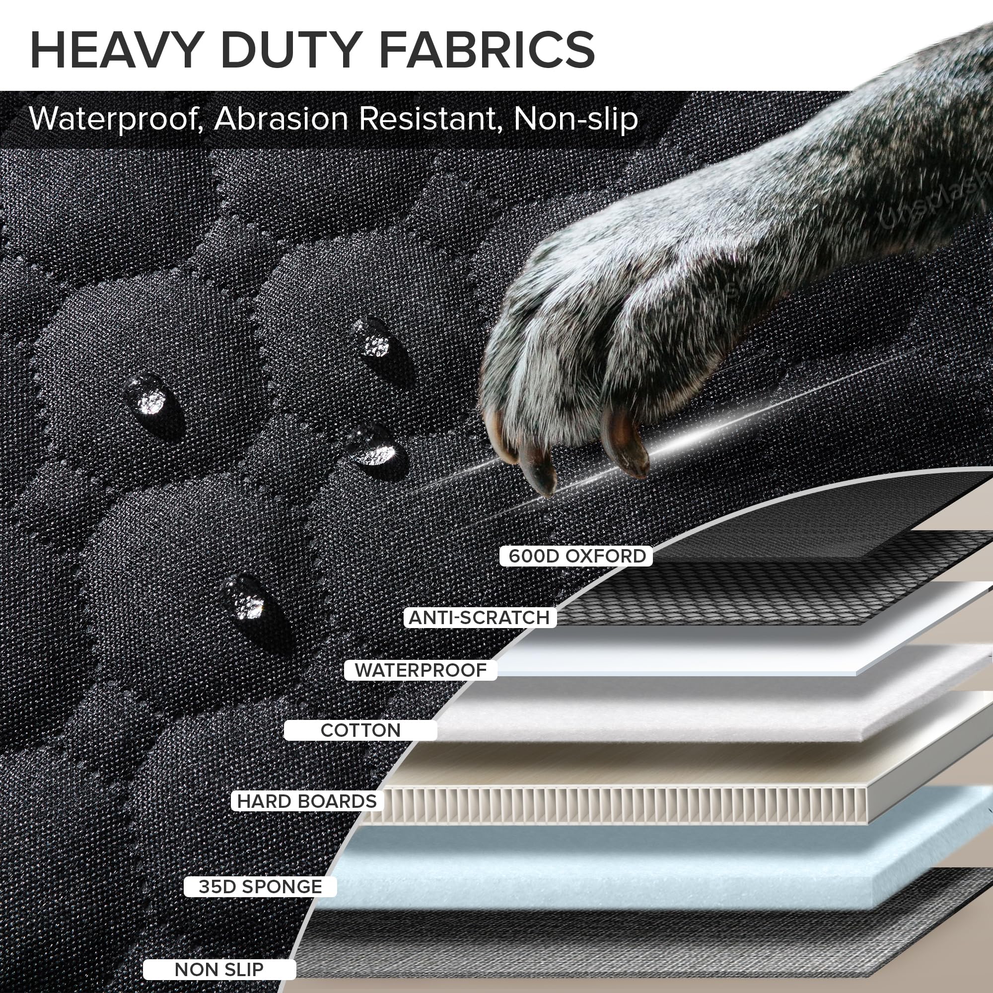 SHARLOVY XL waterproof Oxford fabric protecting the truck interior.