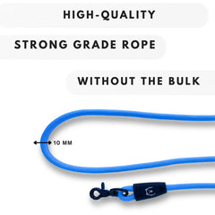 ShawnCo Basecamp rope dog leash neoprene handle close-up highlighting soft grip comfort