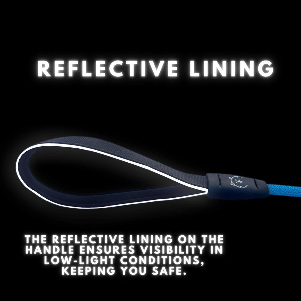 ShawnCo Basecamp rope dog leash reflective handle improves nighttime visibility