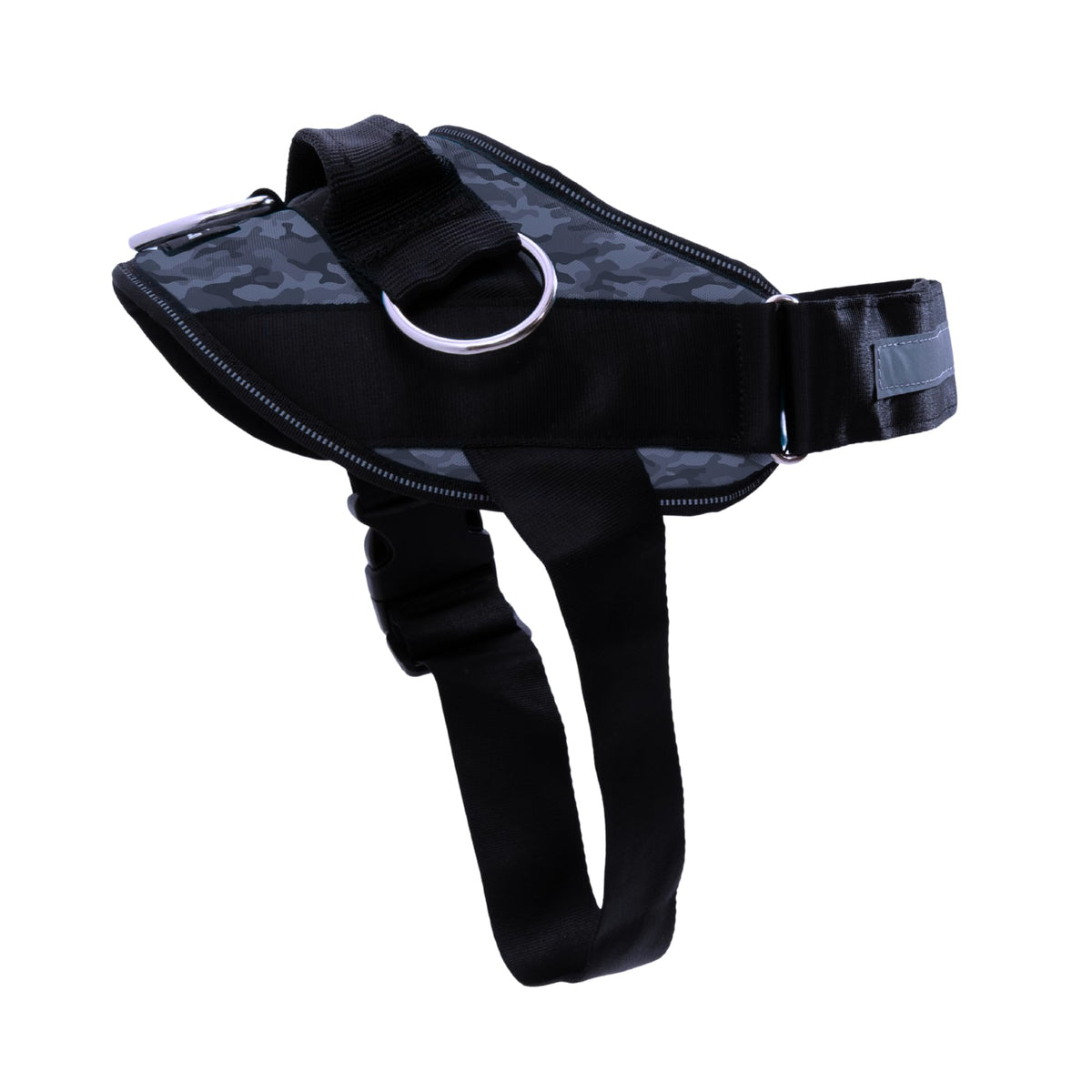 ShawnCo Essential harness shows three leash points for customizable no-pull walks.