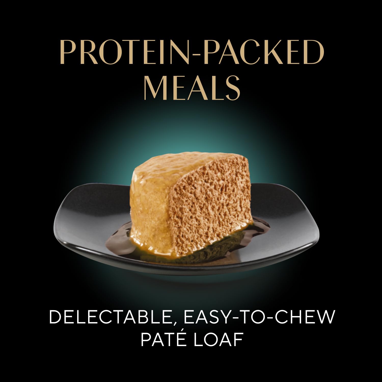 Sheba Pate cat eating closeup conveys appealing texture that may entice picky eaters.
