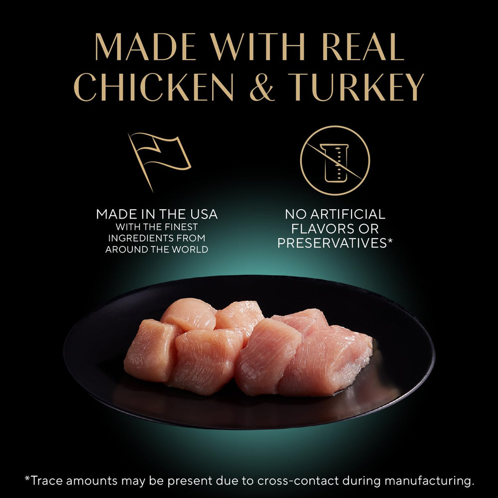 Sheba Perfect Portions Pate Roasted Turkey Entree close-up highlights savory texture for cats.