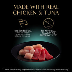 Sheba Perfect Portions roasted chicken slices in gravy highlights real meat appeal.