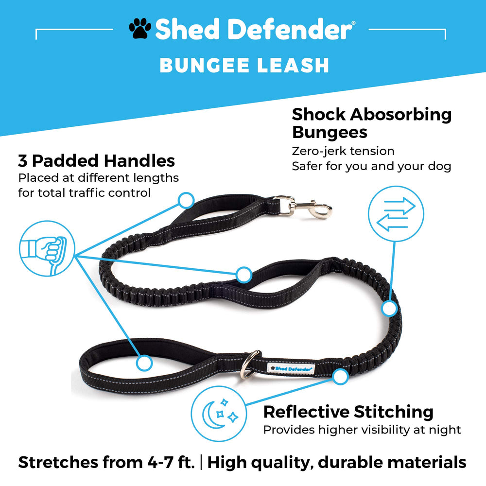 Shed Defender padded traffic handles highlight comfortable grip during crowded street walks.