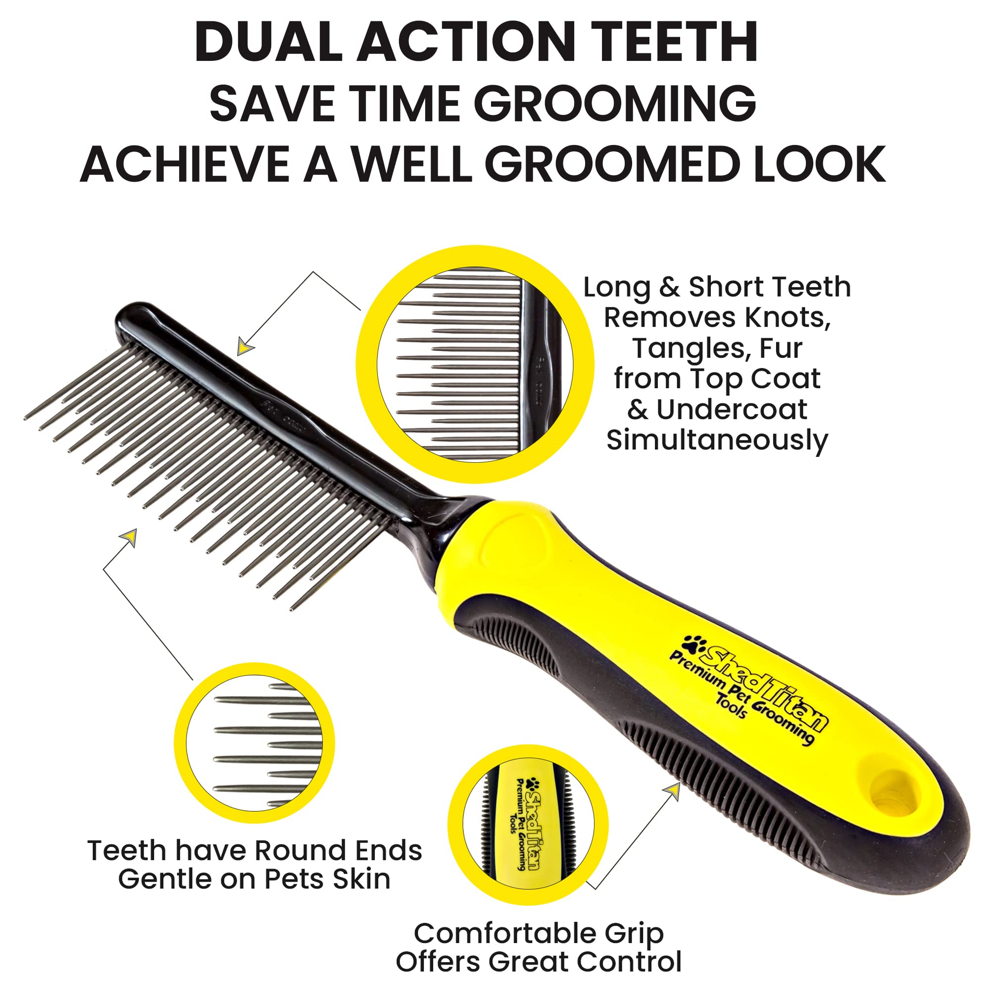 SHEDTITAN ShedTitan Doodle Brush curlic-coat care showing tool designed for doodles