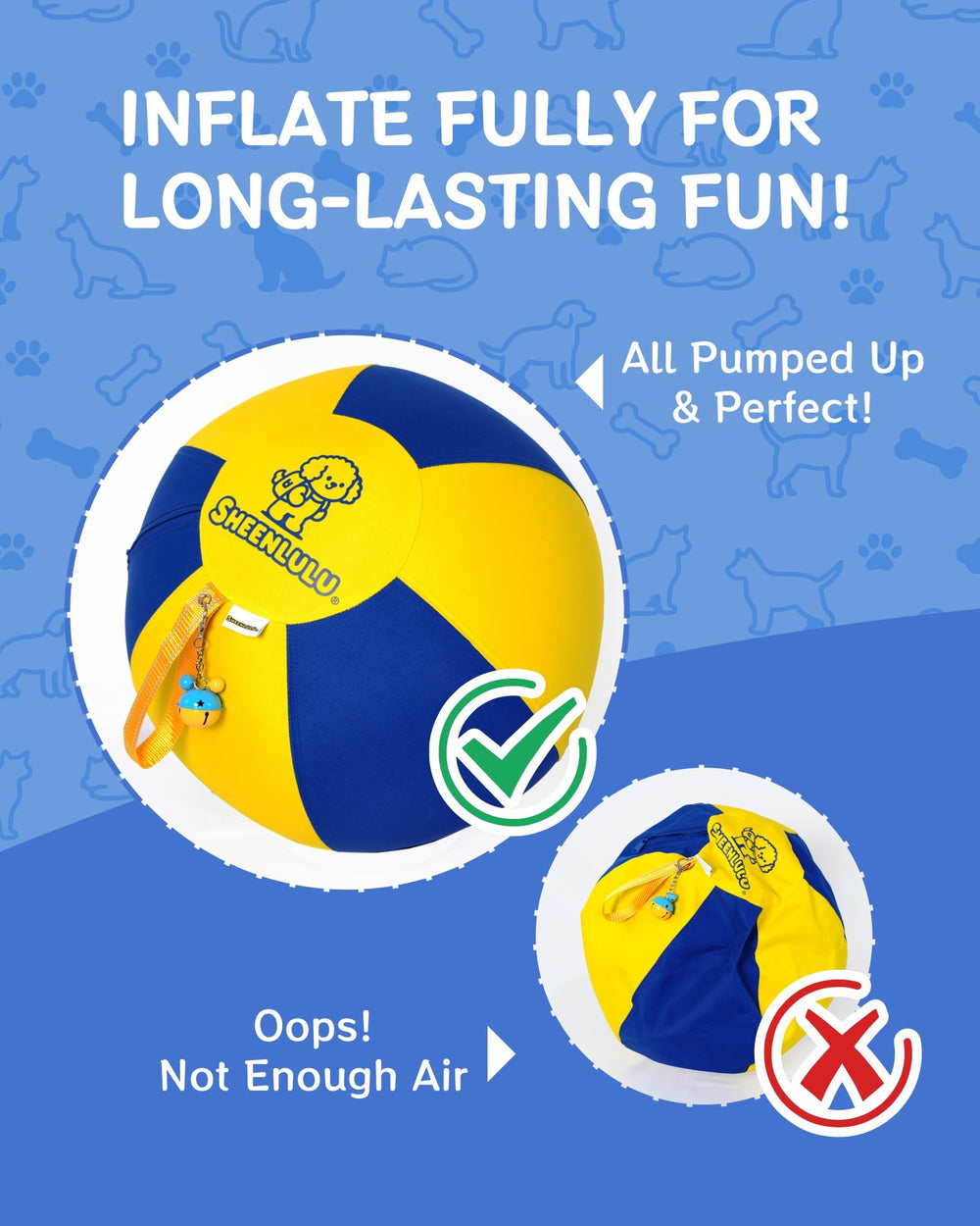 SHEENLULU Herding Ball promotes active training and bonding during play.