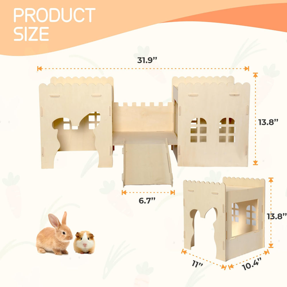 SHEENLULU Rabbit Hideout side entry enables quick access for small pets