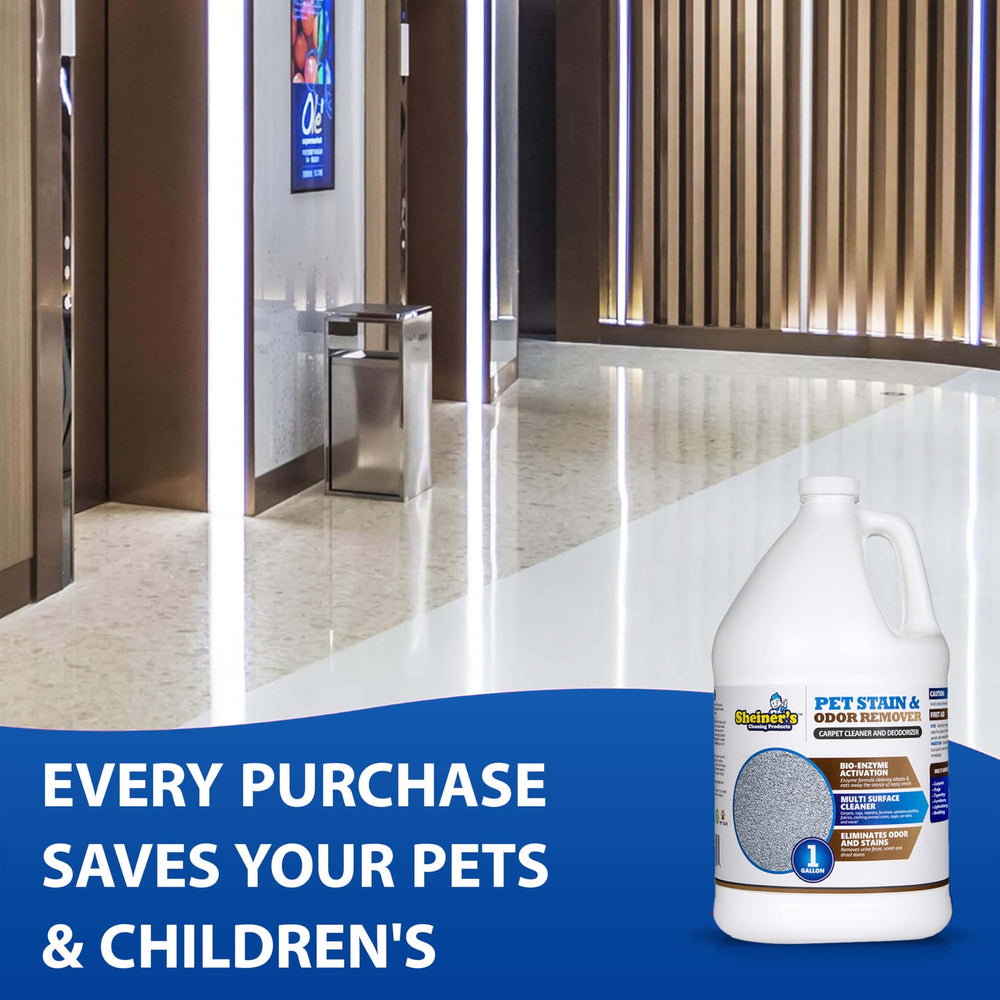 sheiner's pet-urine-cleaner bright living room bottle photographed