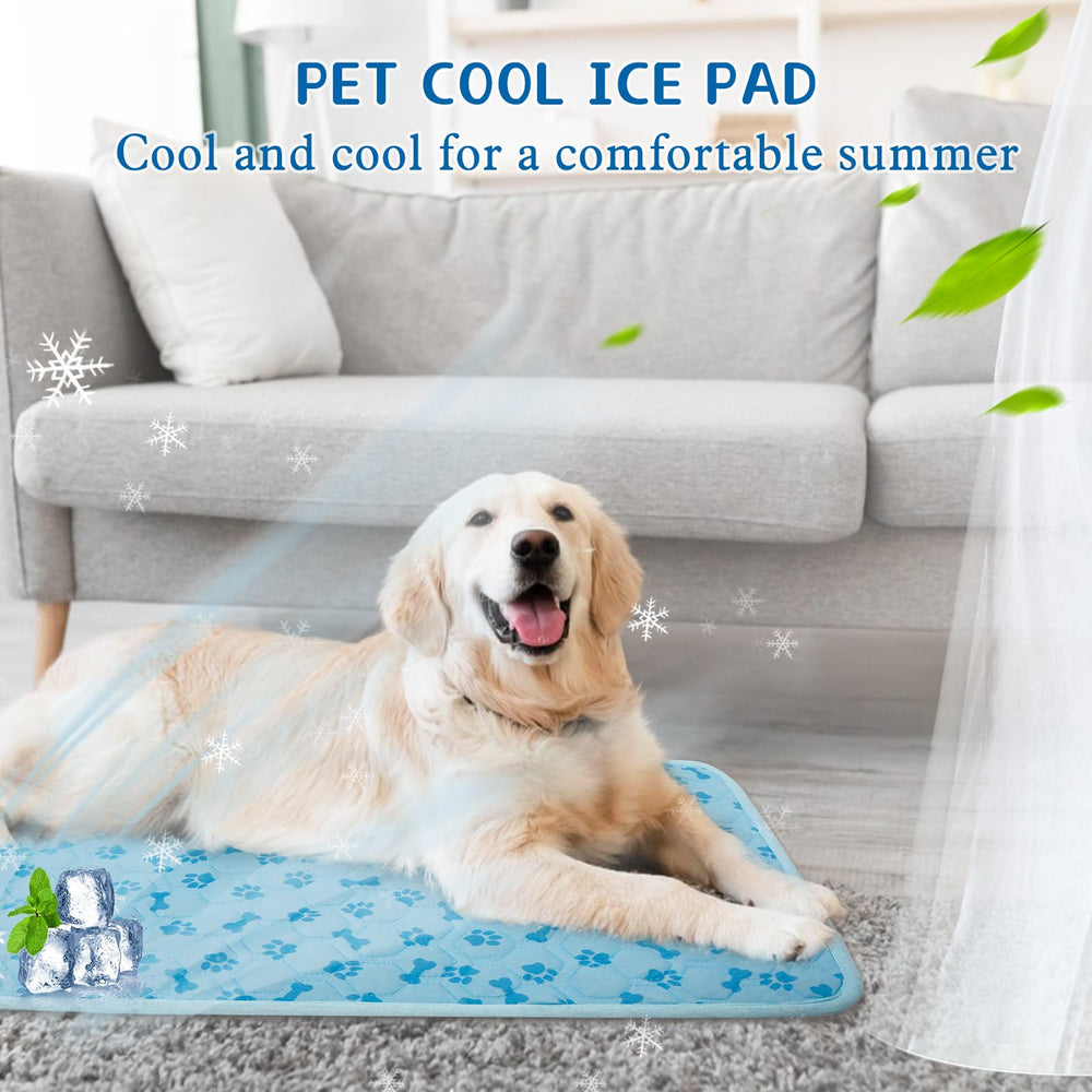 SHEJIZE dog cooling mat in car setup provides on-the-go relief.