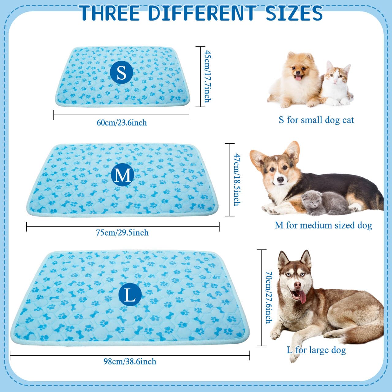 SHEJIZE Cooling Mat features waterproof Oxford fabric for easy wipe-clean maintenance.