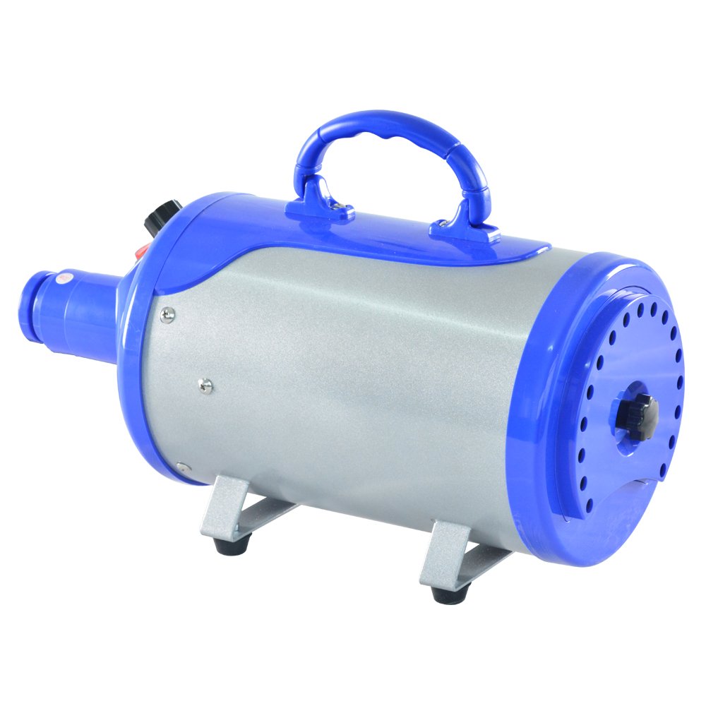 SHELANDY Groomer Partner dryer with extended hose demonstrates adjustable reach