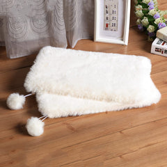 SHENGOCASE 2-pack 10x14 cushion with faux rabbit fur, ultra-soft warmth for pets