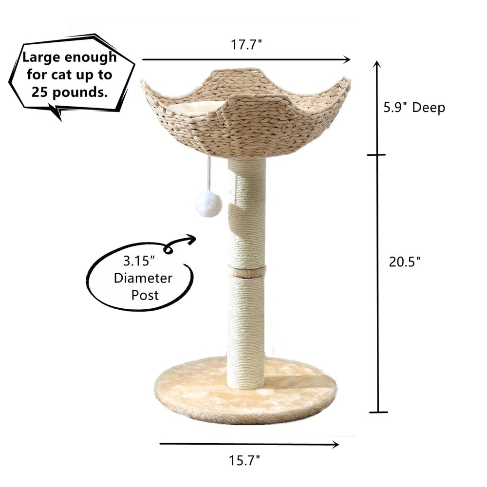 SHENGOCASE assembled cat tree shows quick setup and included hardware.