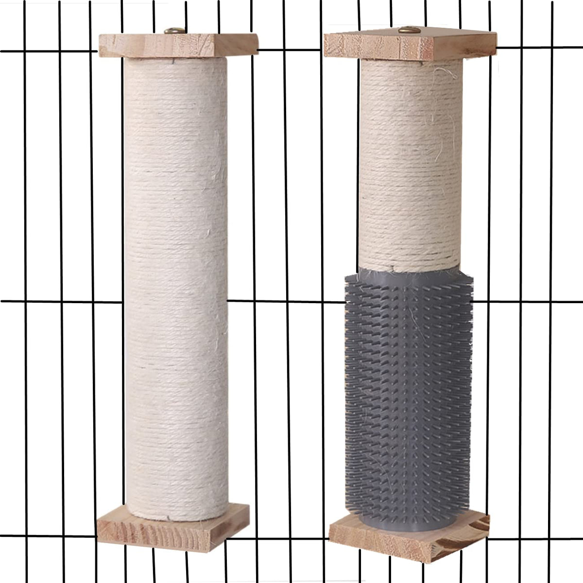 SHENGOCASE cage scratching post assembly for quick crate setup.