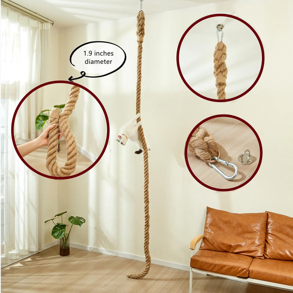 SHENGOCASE cat climbing rope suitable for indoor and outdoor use under shelter.