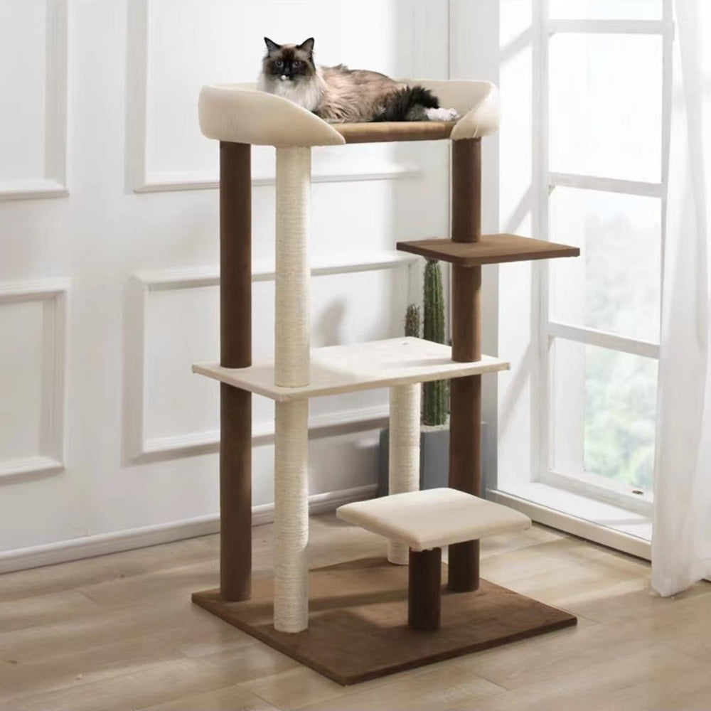 SHENGOCASE cat tree easy-clean surface helps remove fur
