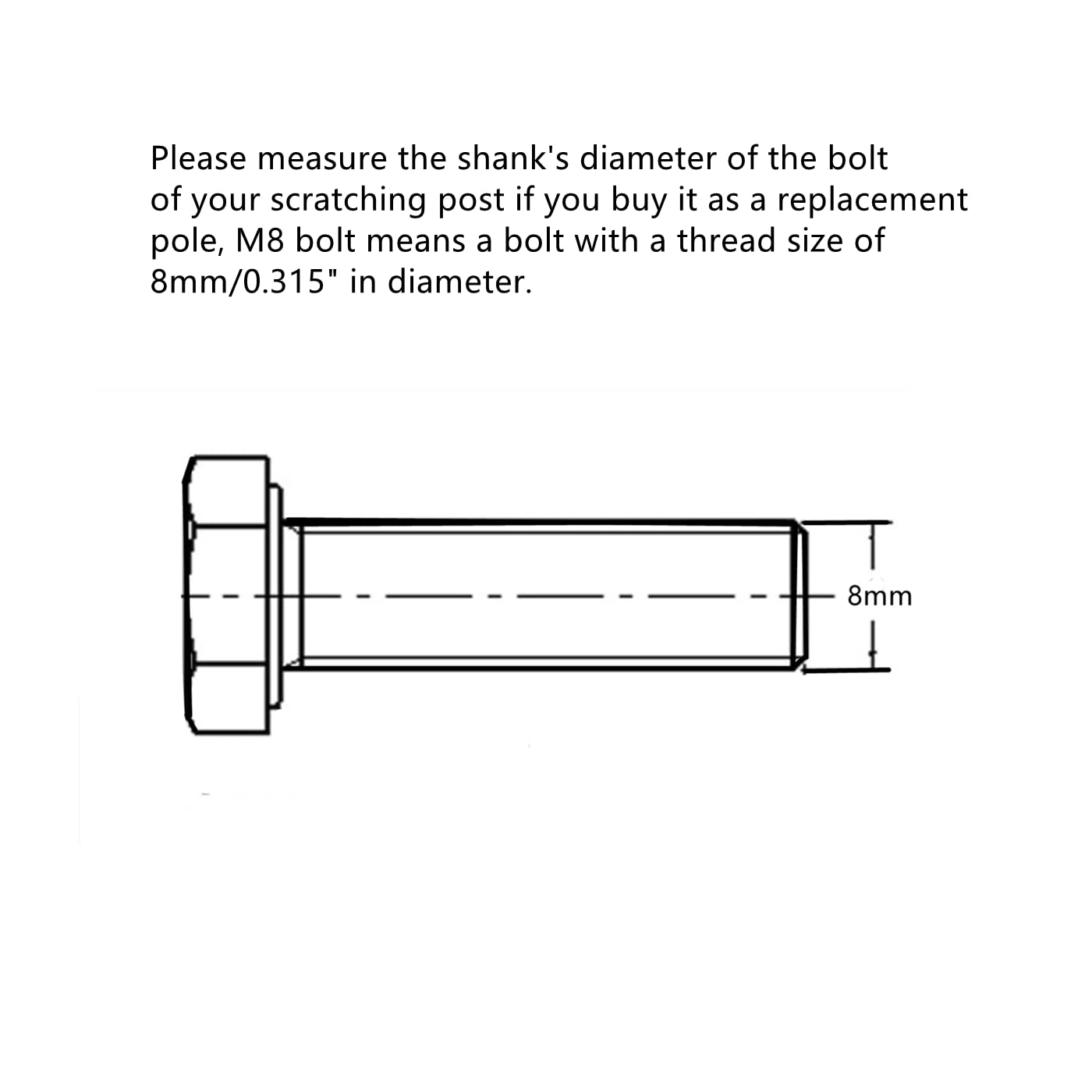 SHENGOCASE 3.15-inch diameter post designed for 23.6-inch cat trees.