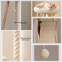 SHENGOCASE cat tree tower sisal post shown delivering natural scratching with furniture protection