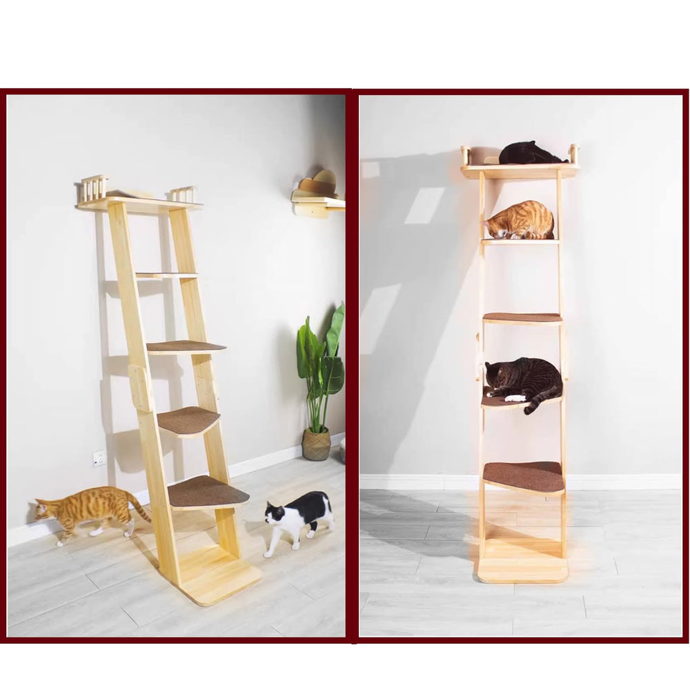 SHENGOCASE mats on platforms cat tree add secure resting spots.