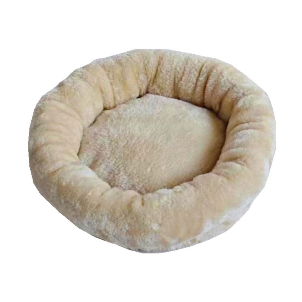SHENGOCASE round top cushion bed cover on 13.8-inch perch offers soft velboa comfort.