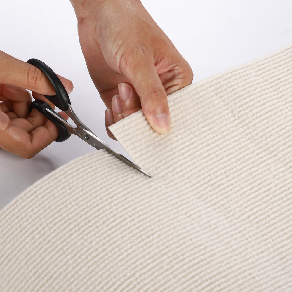 SHENGOCASE self-adhesive carpet mat pad applied to a cat shelf for scratch protection and traction.