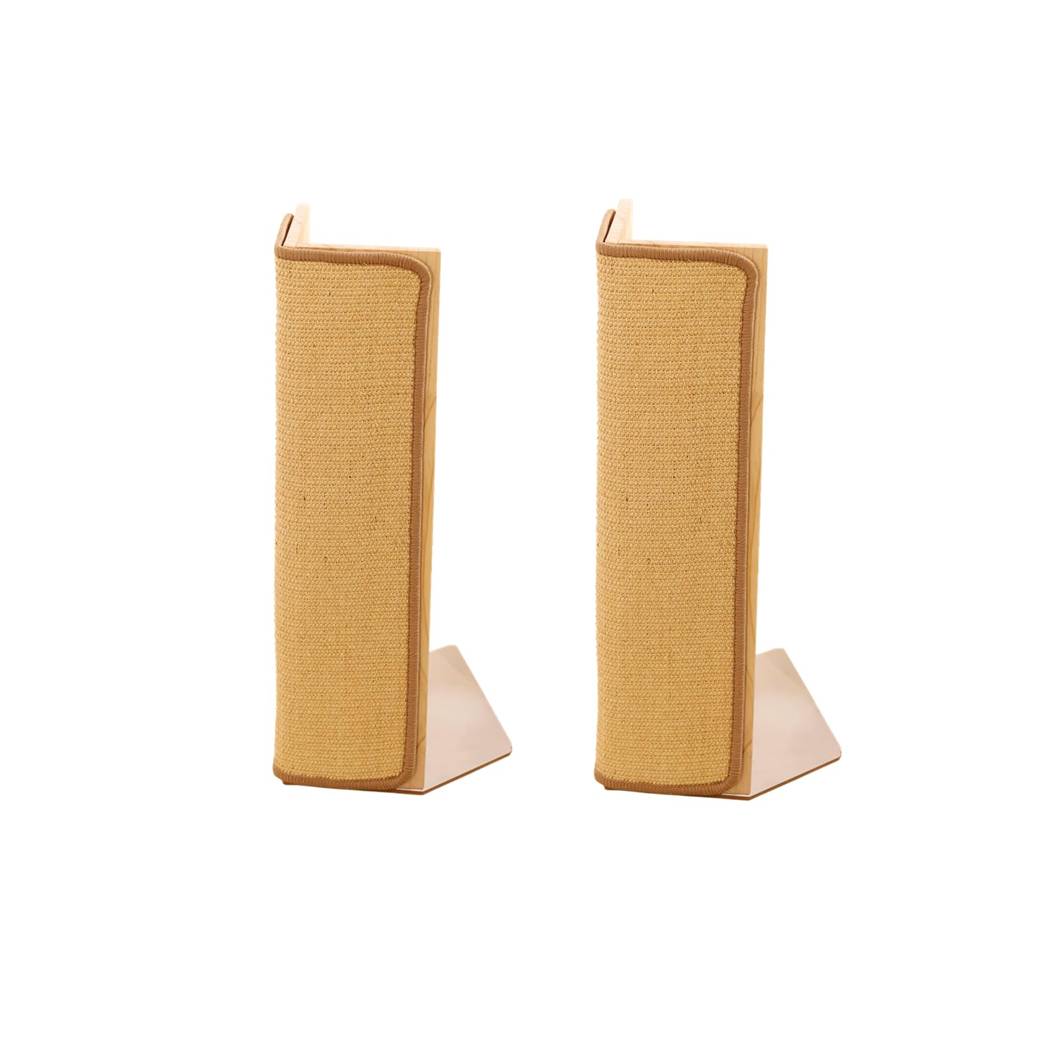 SHENGOCASE tall corner scratcher beside a sofa for furniture protection.