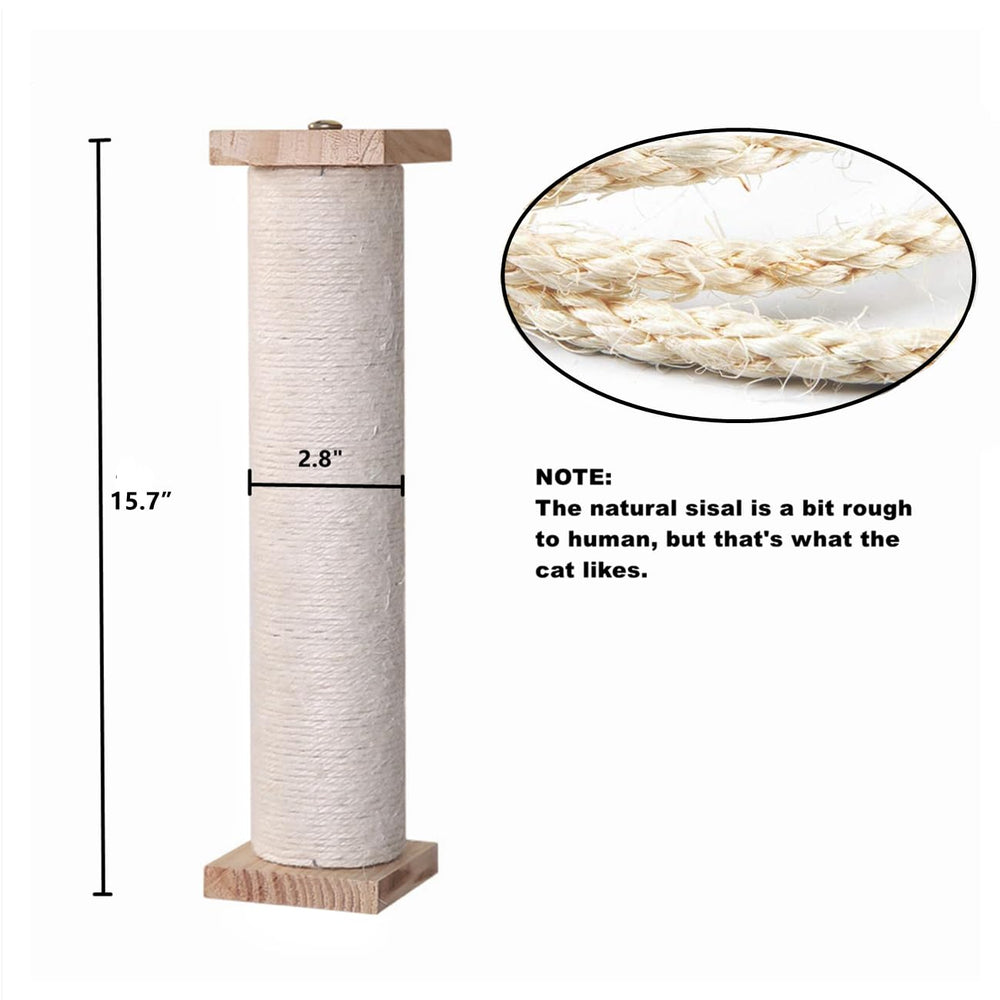 SHENGOCASE solid wood and natural sisal texture for scratching.