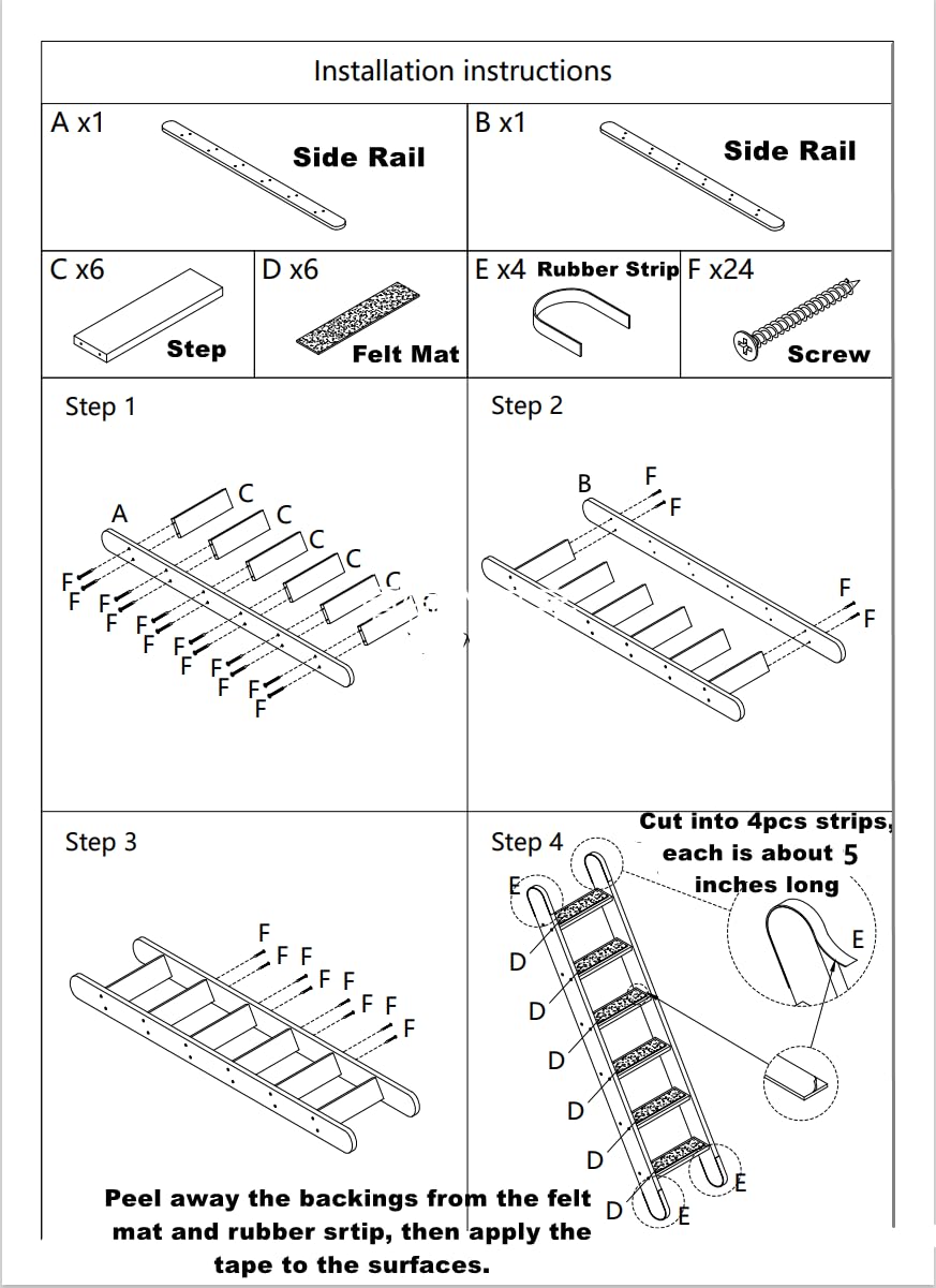 SHENGOCASE 47.2-inch ladder gives indoor cats a secure elevated vantage.