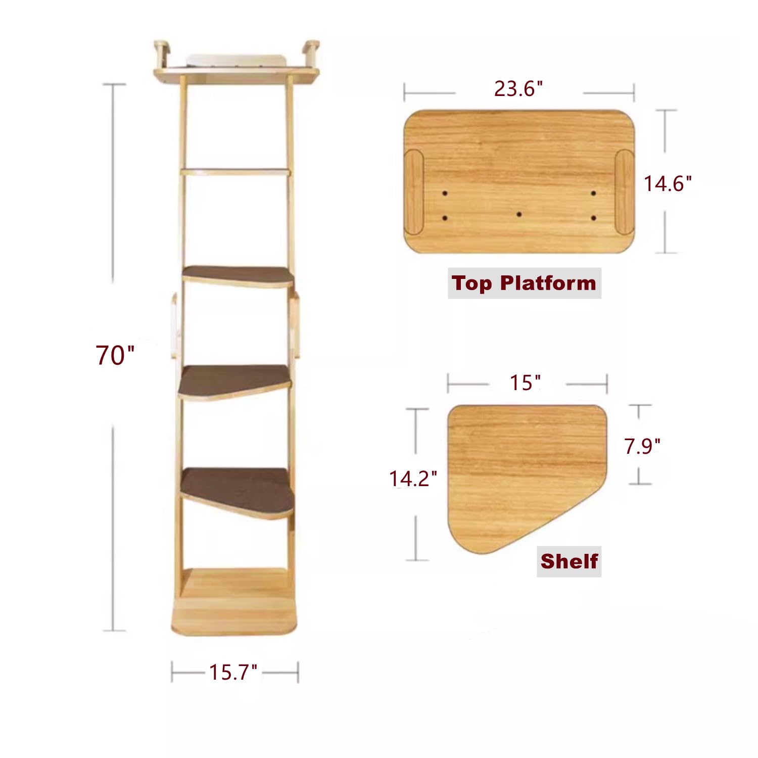 SHENGOCASE window-view cat tree includes platforms to enjoy outdoor watching.