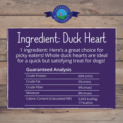 Shepherd Boy Farms duck heart freeze-dried close-up, nutrient-rich crunch