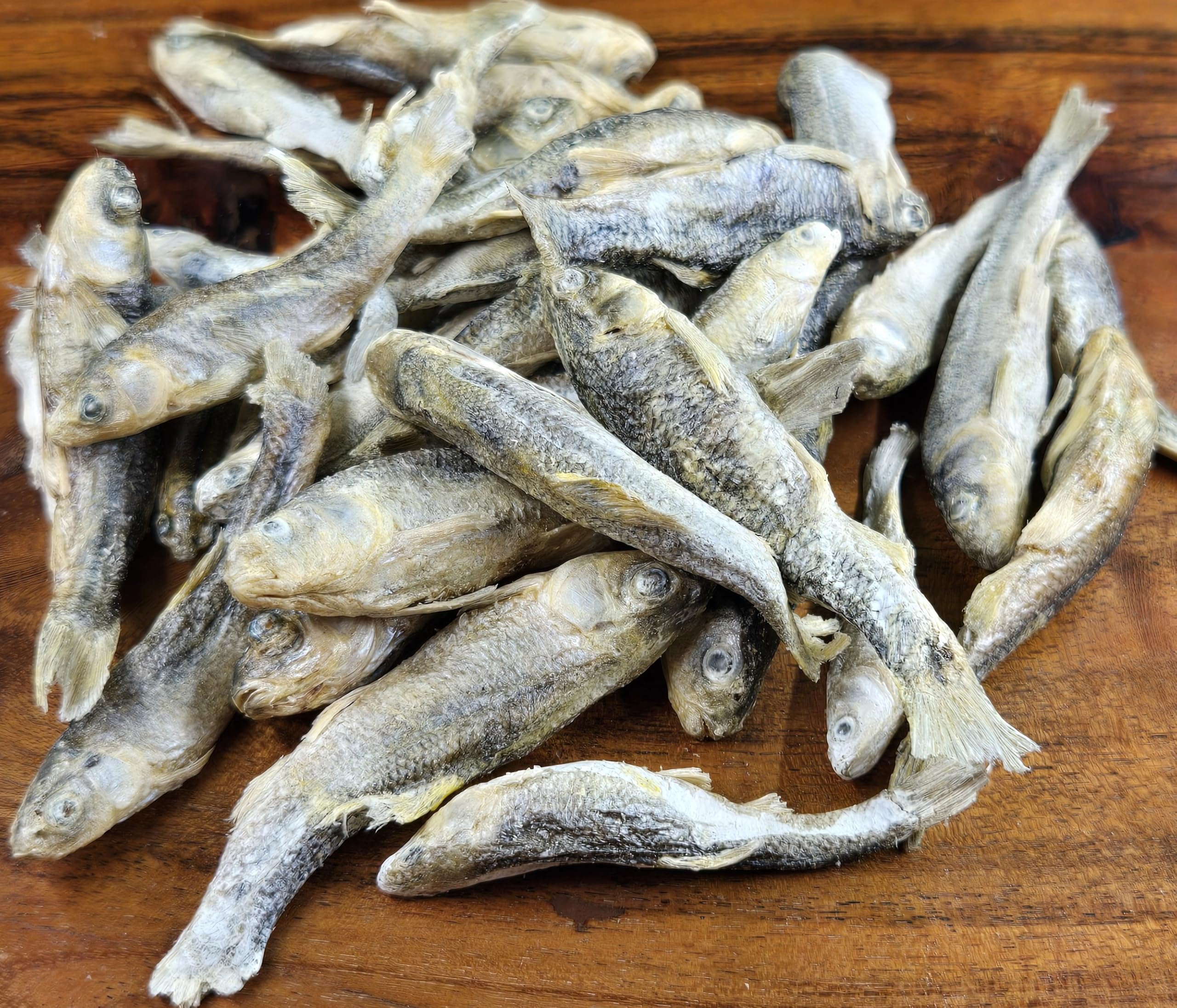 Shepherd Boy Farms minnow snack close-up highlights preserved nutrients and freshness.
