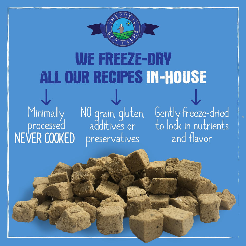 Naturally formulated Shepherd Boy Farms recipe without synthetic additives