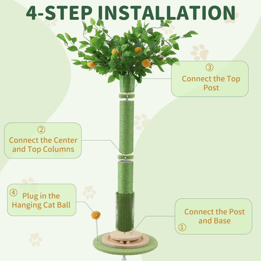 Sheripet tall indoor post suits large cats and full-height stretching.
