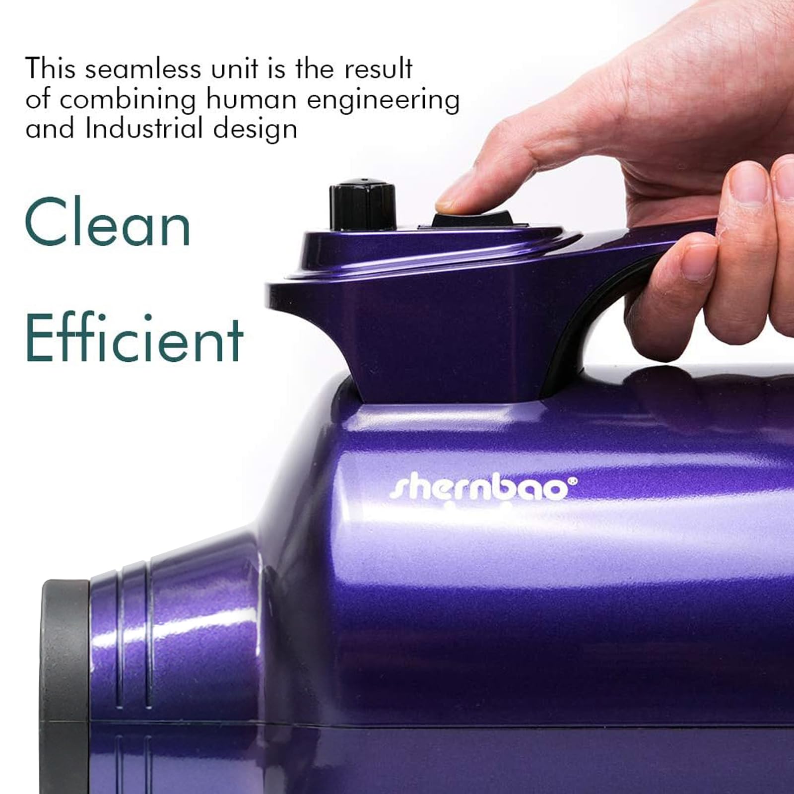 Shernbao High Velocity dryer side view showing compact housing for easy storage.