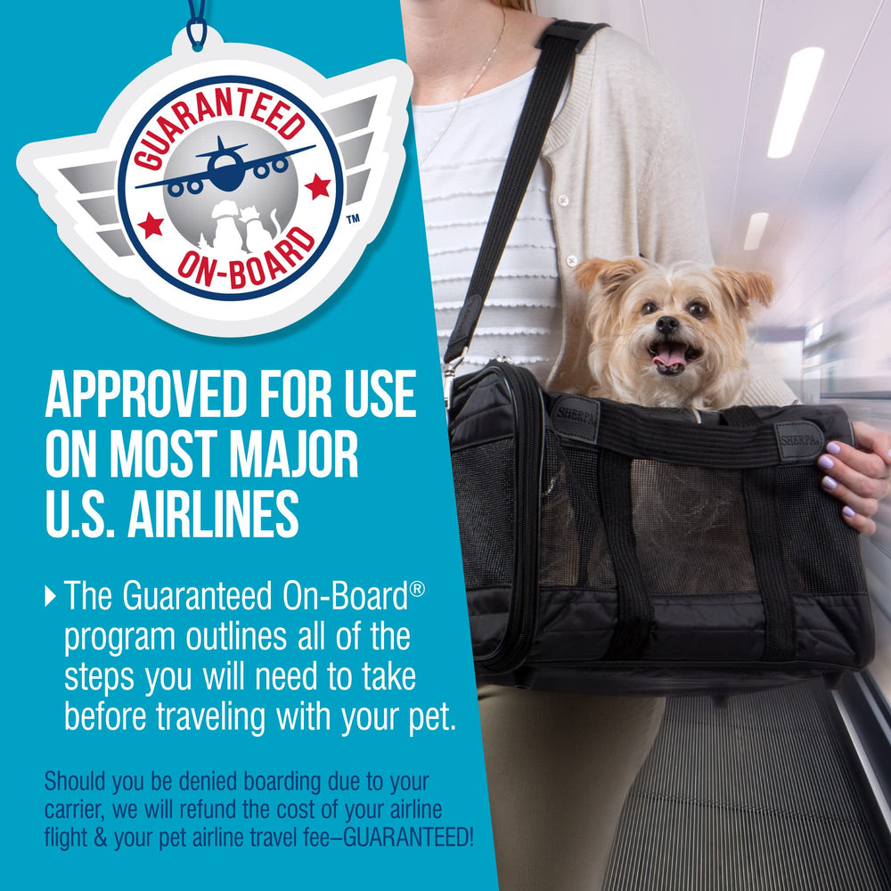 Sherpa Original Deluxe Medium side-entry access for convenient pet entry