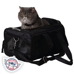 Sherpa Original Deluxe Small underseat fit, ideal for in-cabin placement.