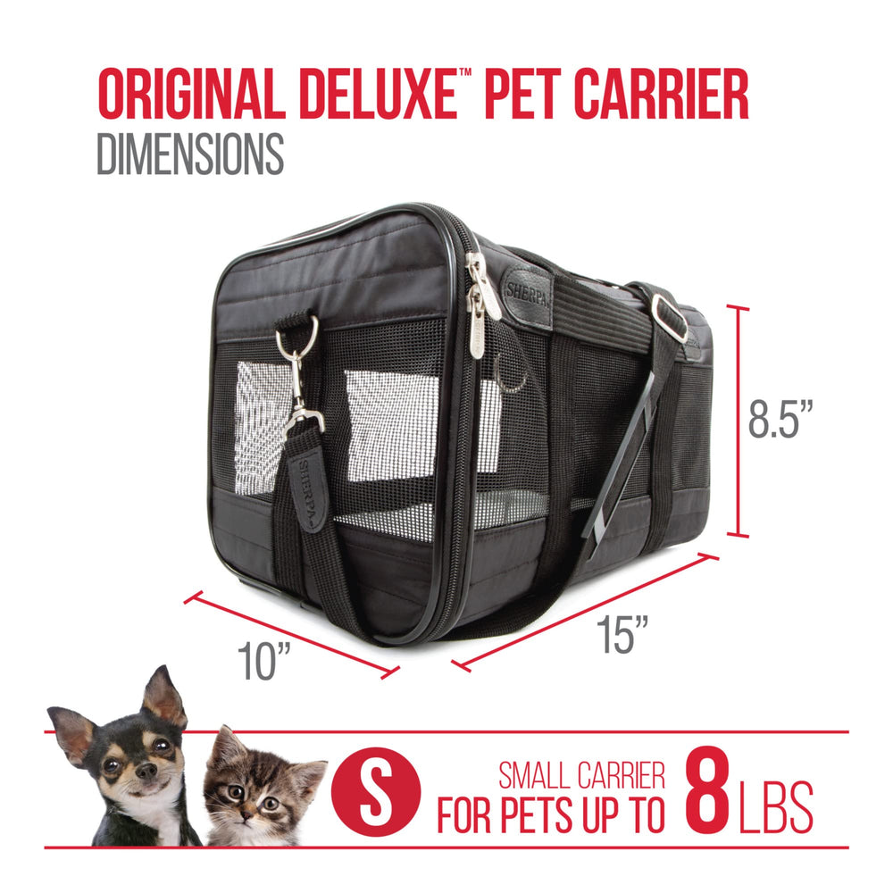 Sherpa Original Deluxe Small ventilation mesh panels promote pet comfort.