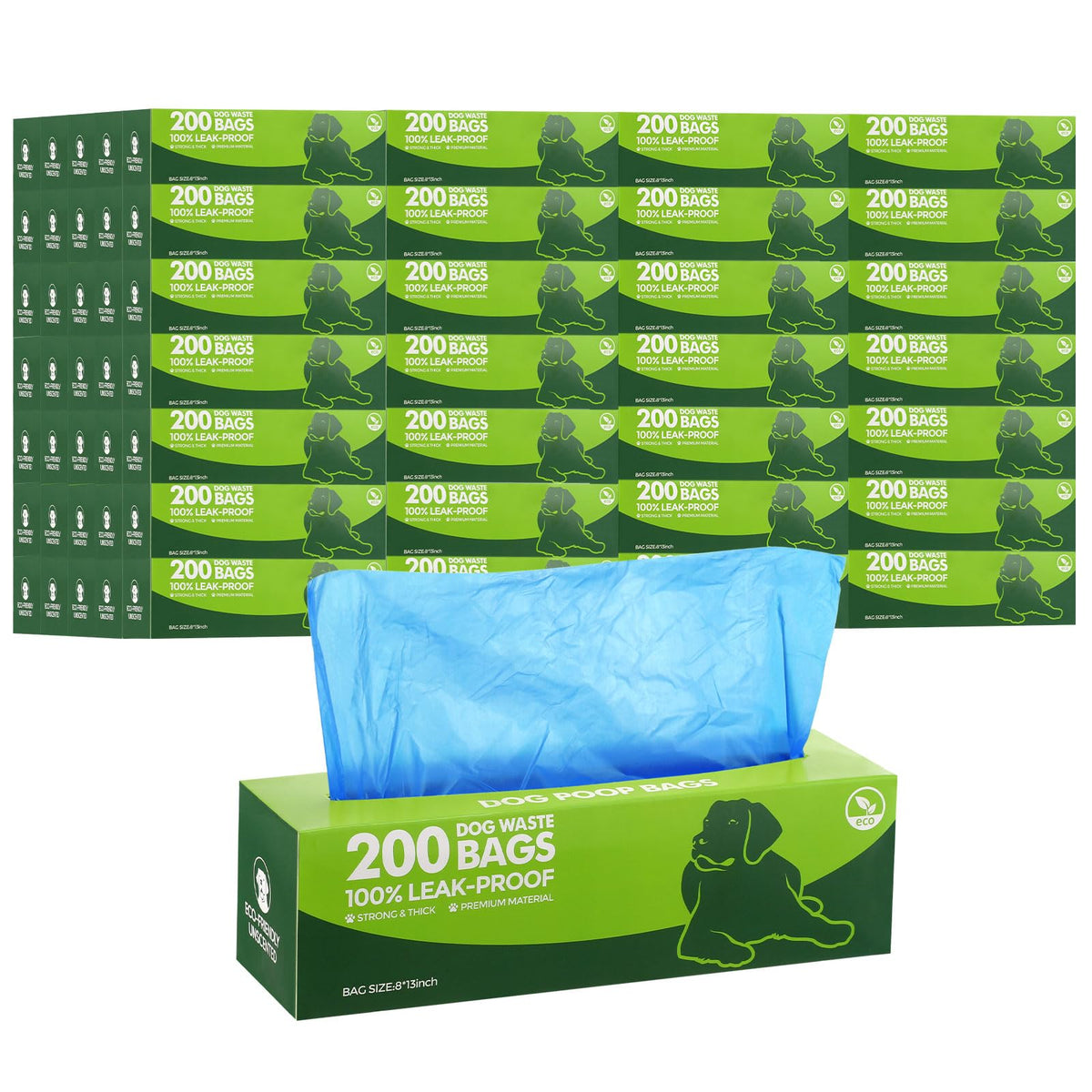 Sherr 20 boxed rolls packaging shown for bulk dog waste bags supply