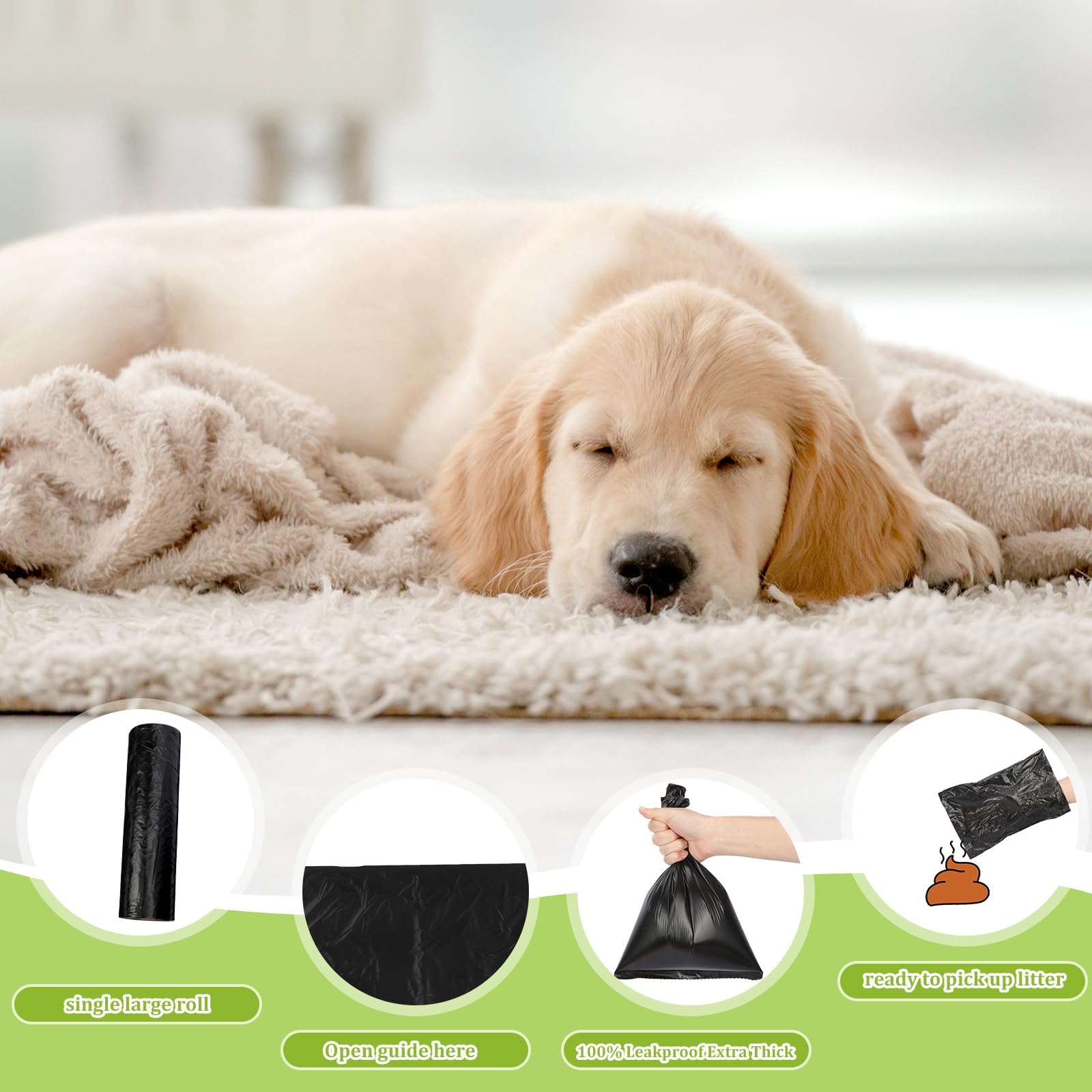 Sherr size-7-9x11-8 close-up shows roomy bags for pet waste.