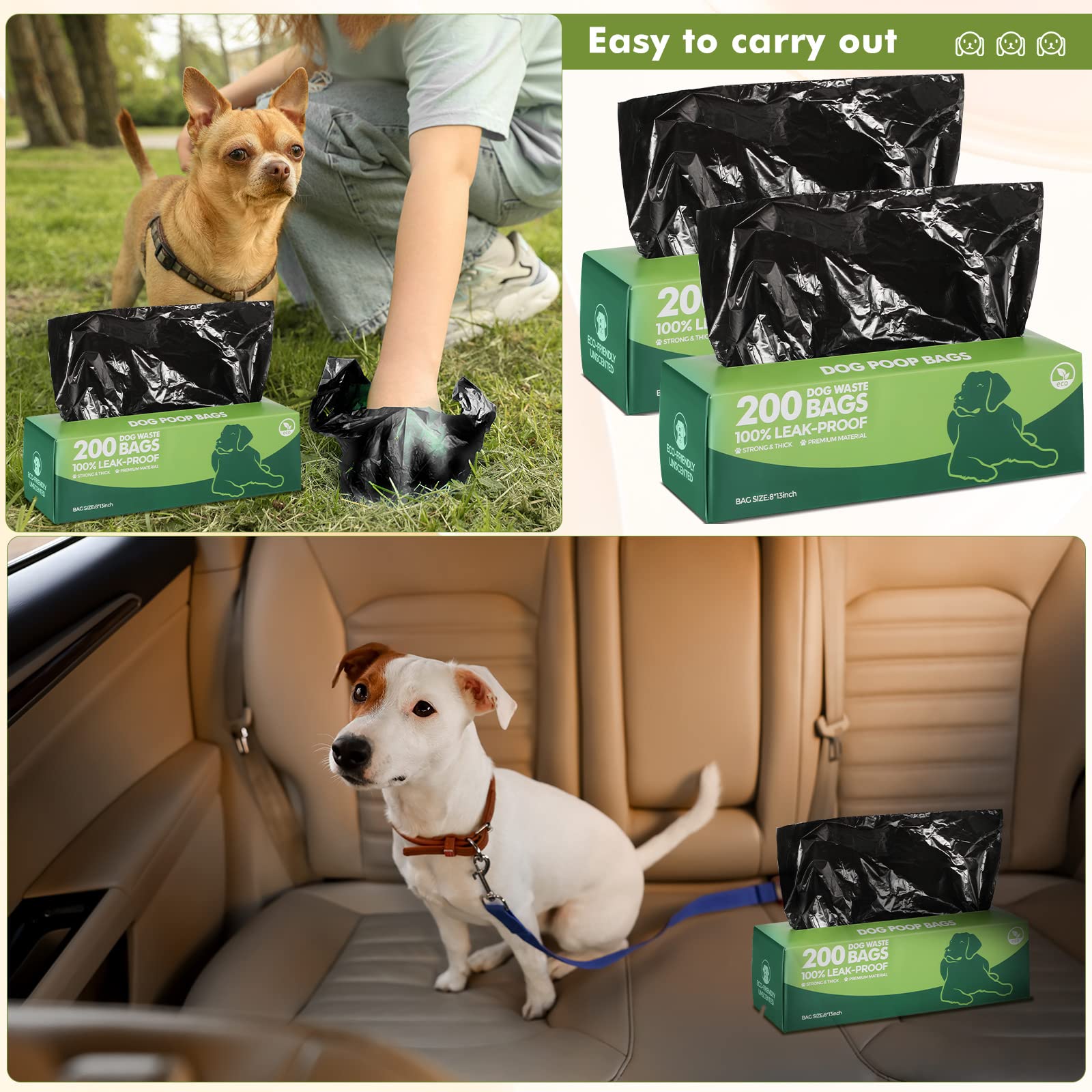 Sherr black dog poop bags suitable for outdoor walks