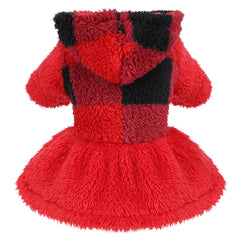 Shifenmei dog Christmas sweater red XS with glow-in-the-dark pattern for visibility.
